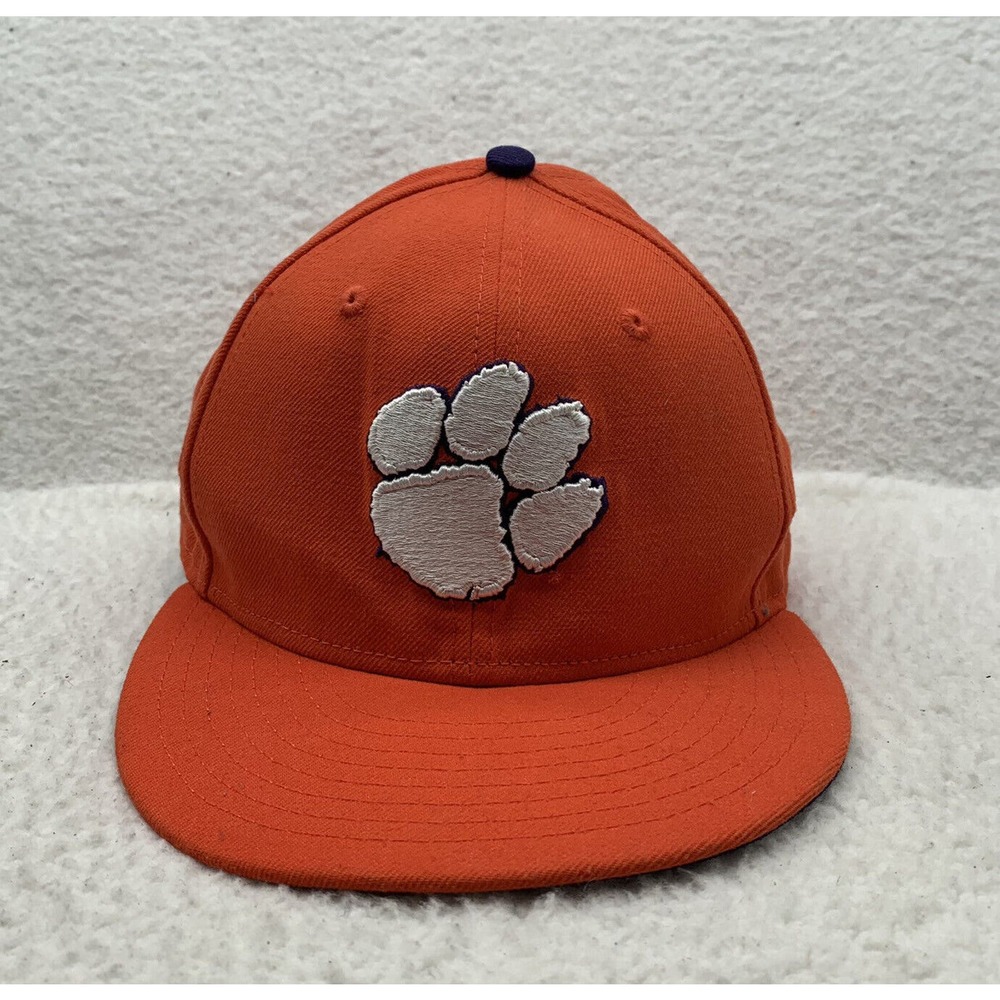 New Era Clemson Tigers Snapback Hat Mens OSFM Orange Plain‎ Logo NCAA 9Fifty